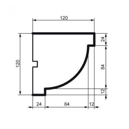 Cornișă pentru exterior, KC 110, 12cm x 12cm x 200cm [1]