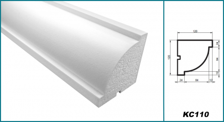 Cornișă pentru exterior, KC 110, 12cm x 12cm x 200cm [4]
