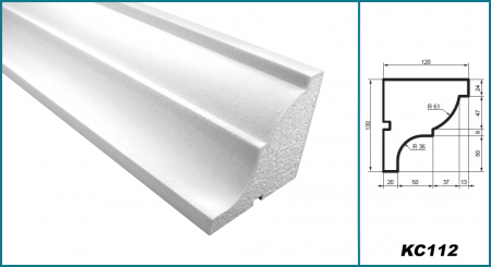 Cornișă pentru exterior, KC 112, 13cm x 12cm x 200cm [4]