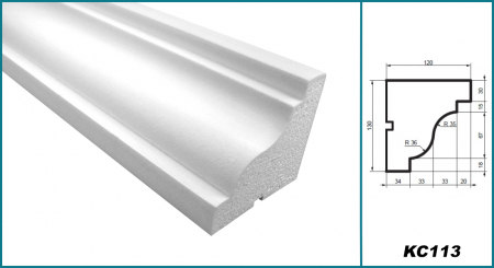 Cornișă pentru exterior, KC 113, 13cm x 12cm x 200cm [4]