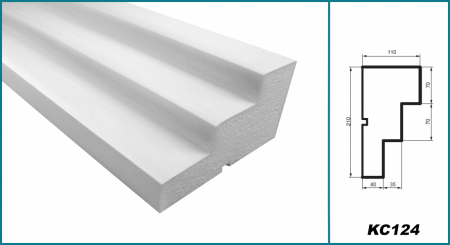 Cornișă pentru exterior, KC 124, 21cm x 11cm x 200cm [4]