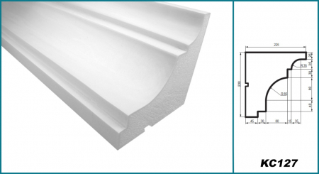 Cornișă pentru exterior, KC 127, 23cm x 22.5cm x 200cm [4]