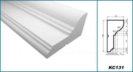 Cornișă pentru exterior, KC 131, 26cm x 13.5cm x 200cm [4]