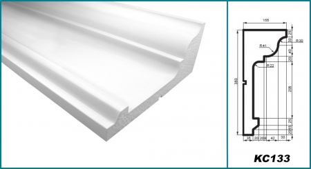 Cornișă pentru exterior, KC 133, 38cm x 15.5cm [4]