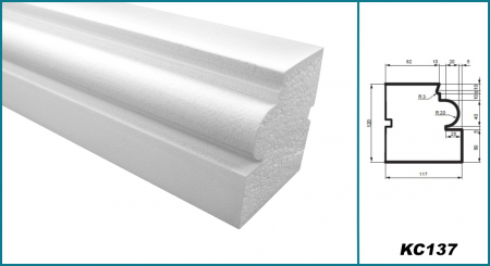 Cornișă pentru exterior, KC 137, 12cm x 11.7cm x 200cm [2]