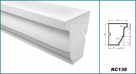 Cornișă pentru exterior, KC 138, 13cm x 11.2cm x 200cm [3]