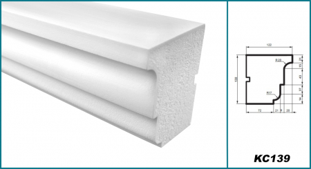 Cornișă pentru exterior, KC 139, 13cm x 12.2cm x 200cm [3]