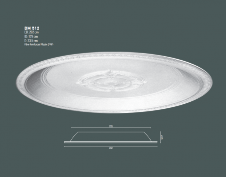 Cupola decorativa din poliuretan, DM 512 [1]