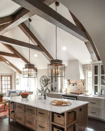 Grindă decorativă rustică EQ 004 stejar clasic inchis 19cmх17cm [2]