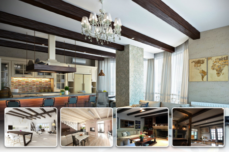 Grindă decorativă rustică EQ 007 gri clasic 6cmх9cm [8]