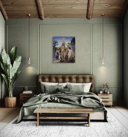 Leonardo da Vinci - Botezul lui Hristos [1]