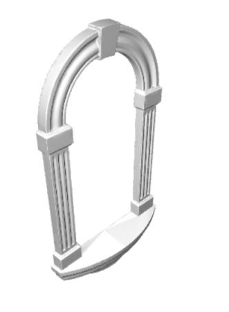 Nisa decorativa din poliuretan, N133, 37.5cm x 76.5cmx 10.5cm [1]