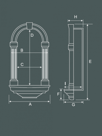 Nisa decorativa din poliuretan, N133, 37.5cm x 76.5cmx 10.5cm [4]
