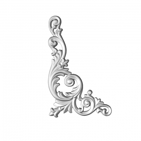 Ornamente din poliuretan - Ornament din poliuretan, Grand Decor,  A 611L, 12.6cmx26cmx1.5cm