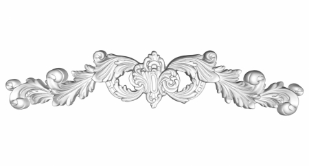 Ornamente din poliuretan - Ornament din poliuretan, Grand Decor,  W 856, 13.8cmx64.6cmx3.5cm