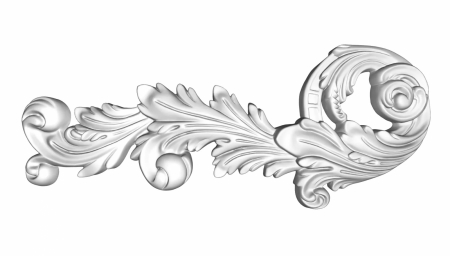 Ornamente din poliuretan - Ornament din poliuretan, Grand Decor,  W 874L, 18.7cmx45.5cmx3.5cm