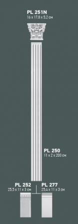Pilastru din poliuretan.Grand Decor, PL 250, 11cmx2cmx200cm [1]