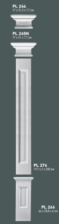 Pilastru din poliuretan.Grand Decor, PL 276, 19.7cmx2cmx200cm [1]