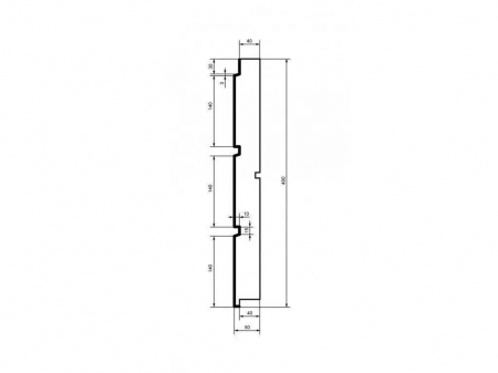 Placa de fuga, HC101-50, 49cm x 5cm x 200cm [1]