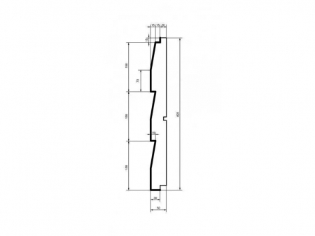 Placa de fuga, HC102-50, 49cm x 5cm x 200cm [1]