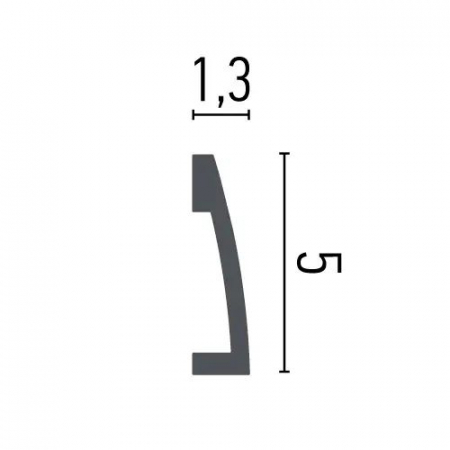 Plinta  decorativa, din HDP, HCR 505, 5cmx1.3cmx200cm [3]