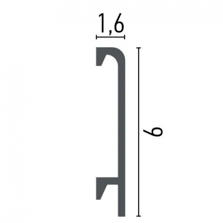 Plinta  decorativa, din HDP, HCR 508, 9cmx1.6cmx200cm [1]