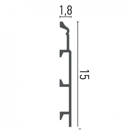 Plinta  decorativa, din HDP, HCR 510, 15cmx1.8cmx200cm [1]