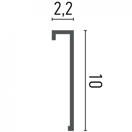 Plinta  decorativa, din HDP, HCR 511, 10cmx2.2cmx200cm [1]