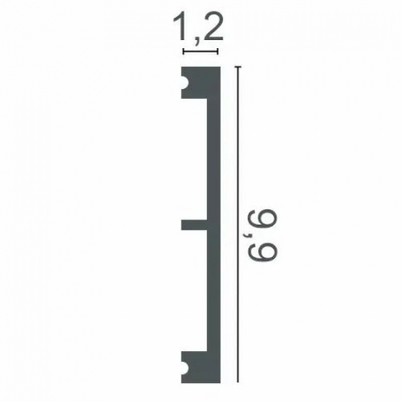 Plinta  decorativa, din HDP, HCR 520, 9.9cmx1.2cmx200cm [2]