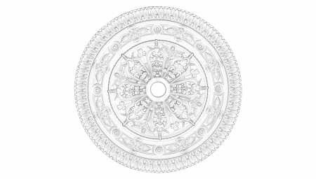 Rozeta din poliuretan, Grand Decor, R 102 , diametru =96.8cm [1]