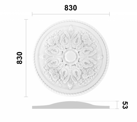 Rozeta din poliuretan, Grand Decor, R 107 , diametru =83cm [2]