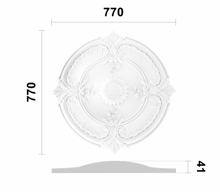 Rozeta din poliuretan, Grand Decor, R 120 , diametru =77cm [1]