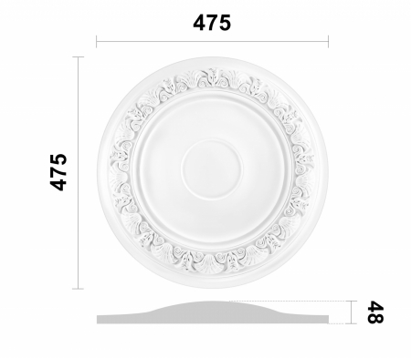 Rozeta din poliuretan, Grand Decor, R 127 , diametru =47.5cm [1]