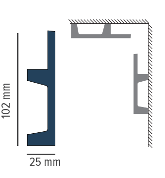 Scafa luminoasa - brau din poliuretan,Tesori F, KF504, 10.2cmx2.5cmx200cm [1]