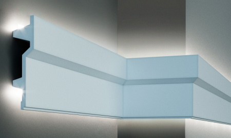 Scafe luminoase- profile pentru banda led, de interior - Scafa luminoasa - brau din poliuretan,Tesori F, KF707, 17.9cmx4.5cmx200cm