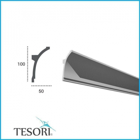 Scafa luminoasa - cornisa din poliuretan,Tesori F, KF704, 10cmx5cmx200cm [1]