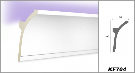 Scafa luminoasa - cornisa din poliuretan,Tesori F, KF704, 10cmx5cmx200cm [3]