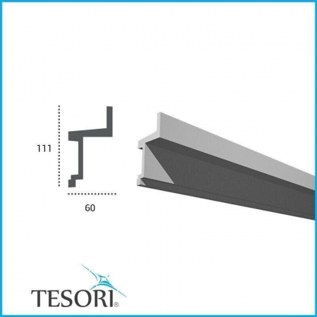 Scafa luminoasa - cornisa din poliuretan,Tesori F, KF705, 11.1cmx6cmx200cm [1]