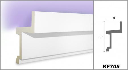 Scafa luminoasa - cornisa din poliuretan,Tesori F, KF705, 11.1cmx6cmx200cm [3]