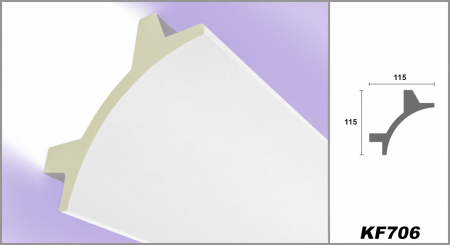 Scafa luminoasa - cornisa din poliuretan,Tesori F, KF706, 11.5cmx11.5cmx200cm [3]