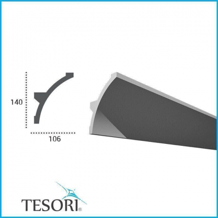 Scafa luminoasa - cornisa din poliuretan,Tesori F, KF708, 14cmx10.6cmx200cm [1]