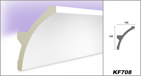 Scafa luminoasa - cornisa din poliuretan,Tesori F, KF708, 14cmx10.6cmx200cm [2]