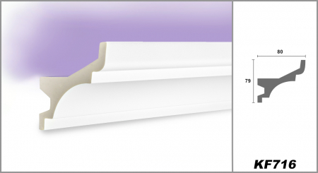 Scafa luminoasa - cornisa din poliuretan,Tesori F, KF716, 7.9cmx8cmx200cm [2]