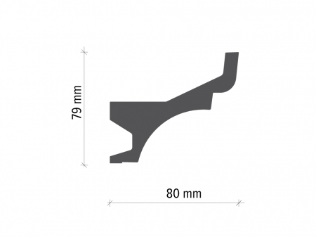 Scafa luminoasa - cornisa din poliuretan,Tesori F, KF716, 7.9cmx8cmx200cm [1]