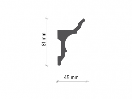 Scafa luminoasa - cornisa din poliuretan,Tesori F, KF717, 8.1cmx4.5cmx200cm [1]