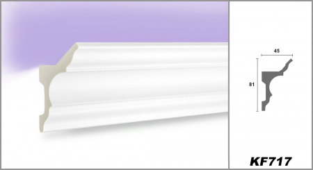 Scafa luminoasa - cornisa din poliuretan,Tesori F, KF717, 8.1cmx4.5cmx200cm [2]