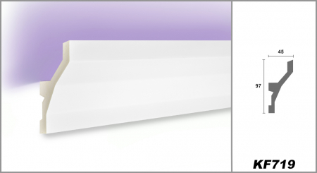 Scafa luminoasa - cornisa din poliuretan,Tesori F, KF719, 9.7cmx4.5cmx200cm [2]