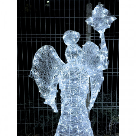 Decoratiuni Craciun - Înger Decorativ Luminos – Înălțime 150 cm