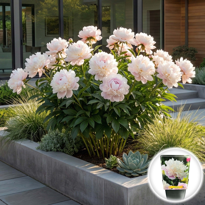 Paeonia lactiflora Alertie Bujor Erbaceu Roz Pal Ghiveci Pepiniera Sibiu [2]