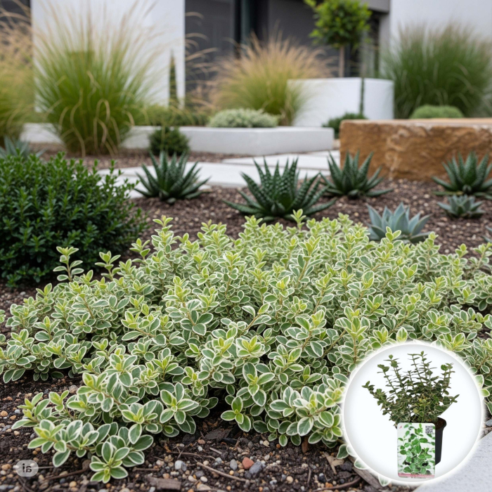 Euonymus Emerald Gaiety arbust persistent verde alb ghiveci Pepiniera Sibiu [3]